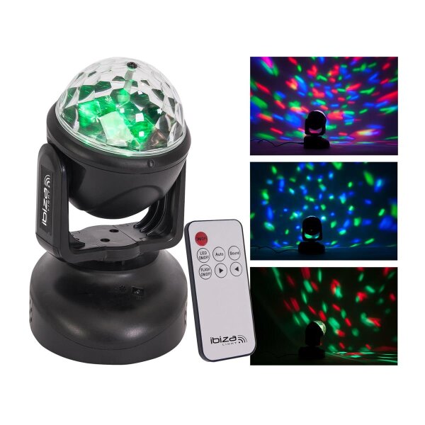 LED-Moving Head IBIZA LMH-ASTRO 6x RGB LEDs, 18W