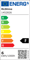 LED Filament Tropfenlampe McShine Filed E27, 6W, 600lm, warmweiß, dimmbar