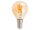 LED Filament Tropfenlampe McShine Retro E14, 1W, 90lm, warmweiß, goldenes Glas