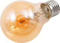 LED Filament Glühlampe McShine Retro E27, 2W, 160lm, warmweiß, goldenes Glas