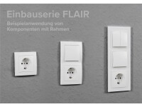 Schalter und Steckdosen Set McPower Flair Tür 2-fach-Style weiß + Glasrahmen