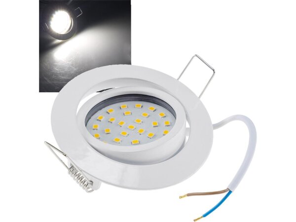 LED-Einbauleuchte "Flat-32" neutralweiß80x32mm, 5W, 490lm, weißes Gehäuse