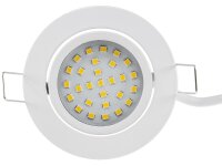 LED-Einbauleuchte "Flat-32" neutralweiß80x32mm, 5W, 490lm, weißes Gehäuse