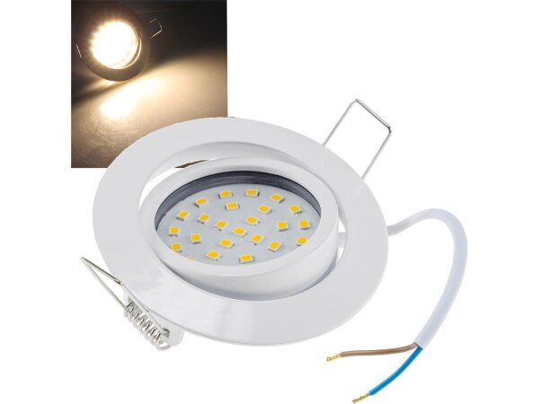 LED-Einbauleuchte "Flat-32dim" warmweiß80x32mm, 5W, 590lm, weißes Gehäuse