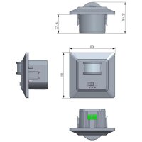 DELPHI Bewegungsmelder 160°, weiß LED geeignet,  250V~, Unterputz, 2-Draht