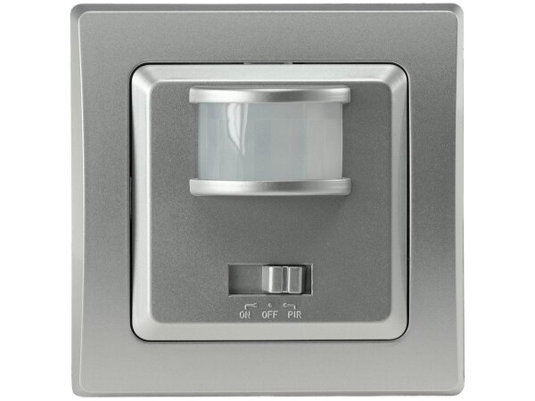 DELPHI Bewegungsmelder 160°, silberLED geeignet, 250V~, Unterputz, 2-Draht