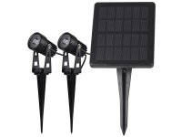 Gartenstrahler Set Solar mit 2 SpotsSolarzelle,...