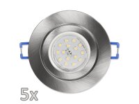 Einbauleuchten-Set McShine, 5xRahmen, 5xLED-Strahler,...