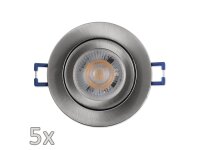 Einbauleuchten-Set McShine, 5xRahmen, 5xLED-Modul, 5W,...