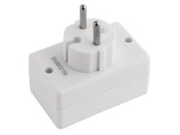 Steckdosenadapter McPower, 3x Euro, weiß