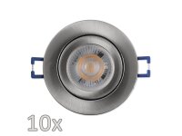 Einbauleuchten-Set McShine, 10xRahmen,10x LED-Modul, 5W,...