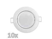 Einbauleuchten-Set McShine, 10xRahmen, 10xLED-Modul, 5W,...