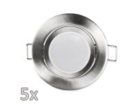 Einbauleuchten-Set McShine, 5xRahmen, 5xLED-Modul, 7W,...