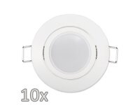 Einbauleuchten-Set McShine, 10xRahmen, 10xLED-Modul, 5W,...