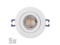 Einbauleuchten-Set McShine, 5xRahmen, 5xLED-Modul, 5W,...