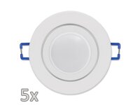 Einbauleuchten-Set McShine, 5xRahmen, 5xLED-Modul, 3W,...