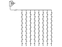 LED- Lichtervorhang Serie LED, 0.06W, 24V, 80-tlg., warmweiß, 1.3x1.3m,outdoor