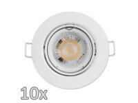 Einbauleuchten-Set McShine, 10xRahmen, 10xLED-Modul, 5W,...