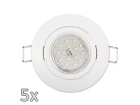 Einbauleuchten-Set McShine, 5xRahmen, 5xLED-Strahler,...