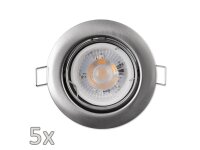 Einbauleuchten-Set McShine, 5xRahmen, 5xLED-Modul, 5W,...