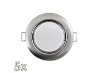 Einbauleuchten-Set McShine, 5xRahmen, 5xLED-Modul, 3W,...