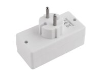 Steckdosenadapter McPower, 4x Euro, weiß