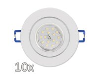 Einbauleuchten-Set McShine, 10xRahmen, 10xLED-Strahler,...