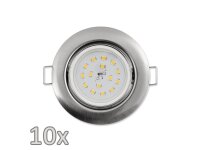 Einbauleuchten-Set McShine, 10xRahmen, 10xLED-Modul, 5W,...