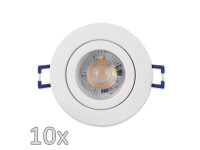 Einbauleuchten-Set McShine, 10xRahmen, 10xLED-Modul, 5W,...