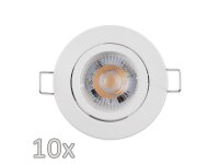 Einbauleuchten-Set McShine, 10xRahmen, 10xLED-Modul, 5W,...