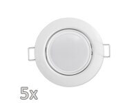 Einbauleuchten-Set McShine, 5xRahmen, 5xLED-Modul, 7W,...