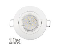 Einbauleuchten-Set McShine, 10xRahmen, 10xLED-Strahler,...