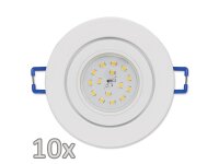 Einbauleuchten-Set McShine, 10xRahmen, 10xLED-Modul, 5W,...