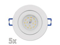 Einbauleuchten-Set McShine, 5xRahmen, 5xLED-Strahler, 5W,...