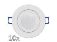 Einbauleuchten-Set McShine, 10xRahmen, 10xLED-Modul, 5W,...