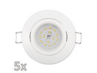 Einbauleuchten-Set McShine, 5xRahmen, 5xLED-Strahler, 5W,...