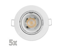 Einbauleuchten-Set McShine, 5xRahmen, 5xLED-Modul, 5W,...