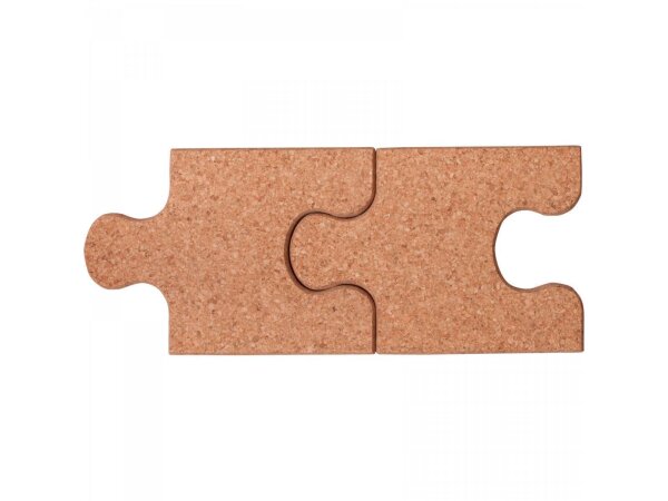 Topfuntersetzer, Puzzle, 2er Set, aus Kork, 20 cm