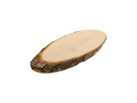 Holzscheiben mit Rinde, oval, unlackiert aus Holz 42,5 cm