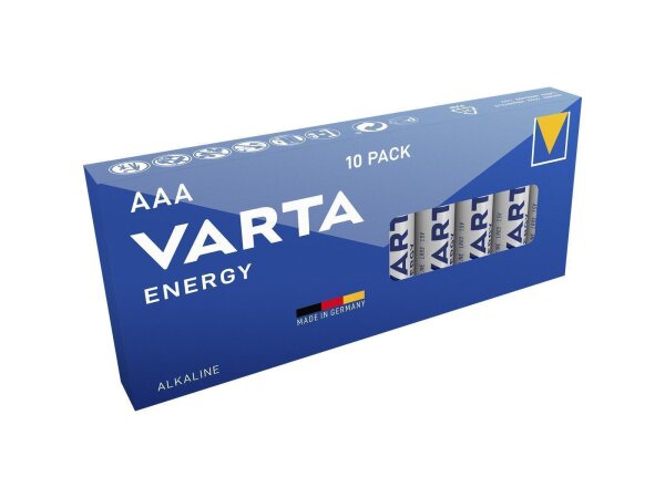 Micro-Batterie VARTA Energy Alkaline, Typ AAA, LR06, 1,5V, 10er Pack