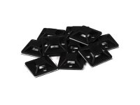 Kabelsockel McPower für Kabelbinder 25x25mm, schwarz, selbstklebend, 10er-Pack