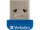 Nano USB-Stick Store n Stay Verbatim, 64GB Speicher, Typ-A, extraflach, blau