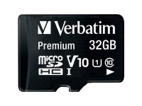 Micro SDHC Card Verbatim, 32GB Speicherkapazität,...