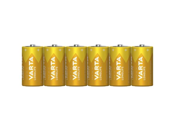 Baby-Batterie VARTA Longlife, Alkaline, Typ C, LR14, 1,5V, 6er Pack