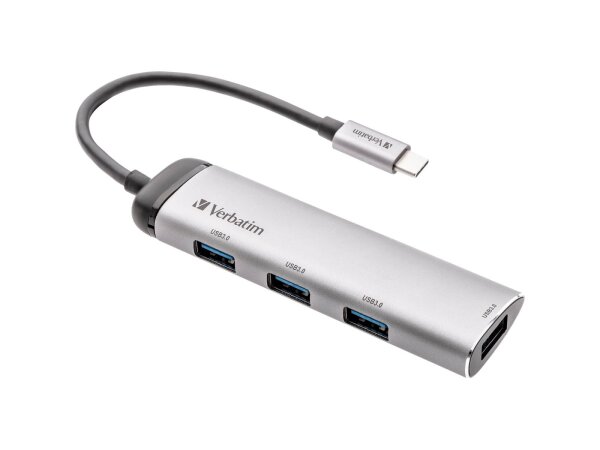 USB-C Multiport-Hub von Verbatim, USB 3.2, 15cm Kabel