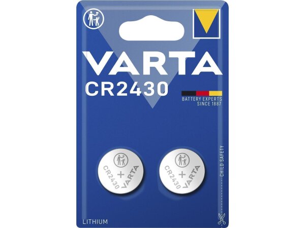 Lithium-Knopfzelle VARTA Electronics CR2430, 3V, 2er-Pack