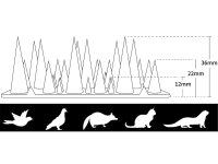 Taubenabwehr Spikes 10er Set Kunststoff, 400x42x36mm, Ziegelrot