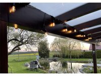 Biergarten-Lichterkette "CT-BGL 10Solar" 2m + 4,5m, 10x Filament Led Lampe, IP44