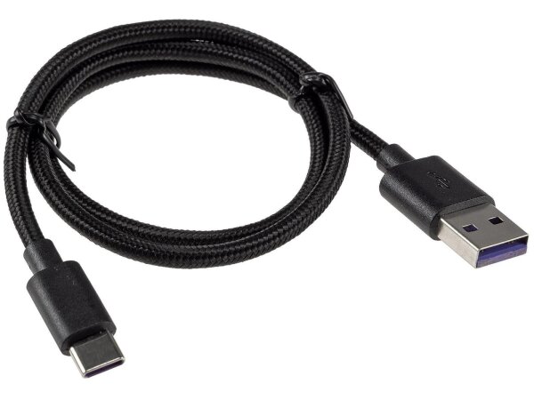 USB-Kabel USB-A auf USB-C 0,5m Stecker/Stecker, 5-12V, max 36W / 3A