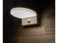 LED Wandleuchte "TORTUGUERO" IP65 15W, 1526lm, 140° Bewegungsmelder, 3000K